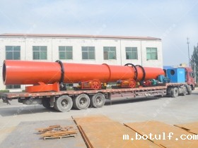 烘干机和两台小型对辊破碎机发往湖南永兴破碎烘干铜渣