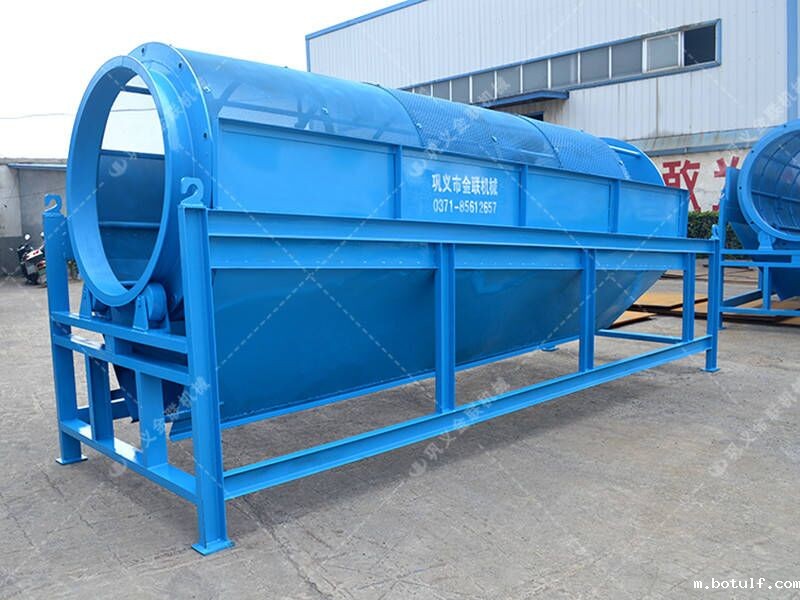 无轴滚筒筛-大型轮胎托轮式无轴筛石筛沙机-移动筛分机价格/结构图/视频原理